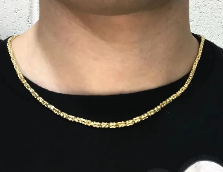 10K Yellow Gold Byzantine Chain Lightweight