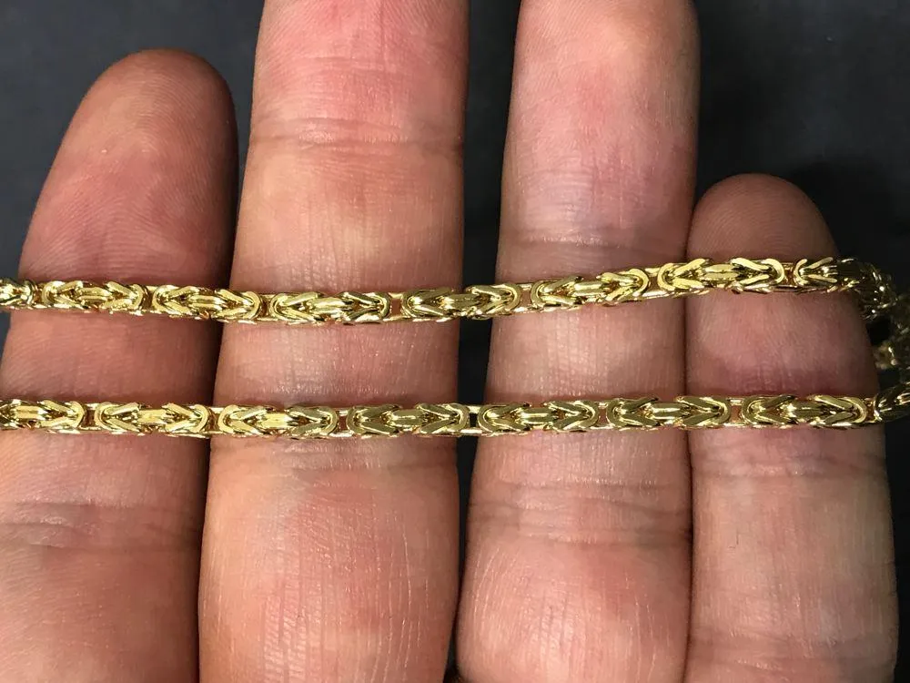 10K Yellow Gold Byzantine Chain Lightweight