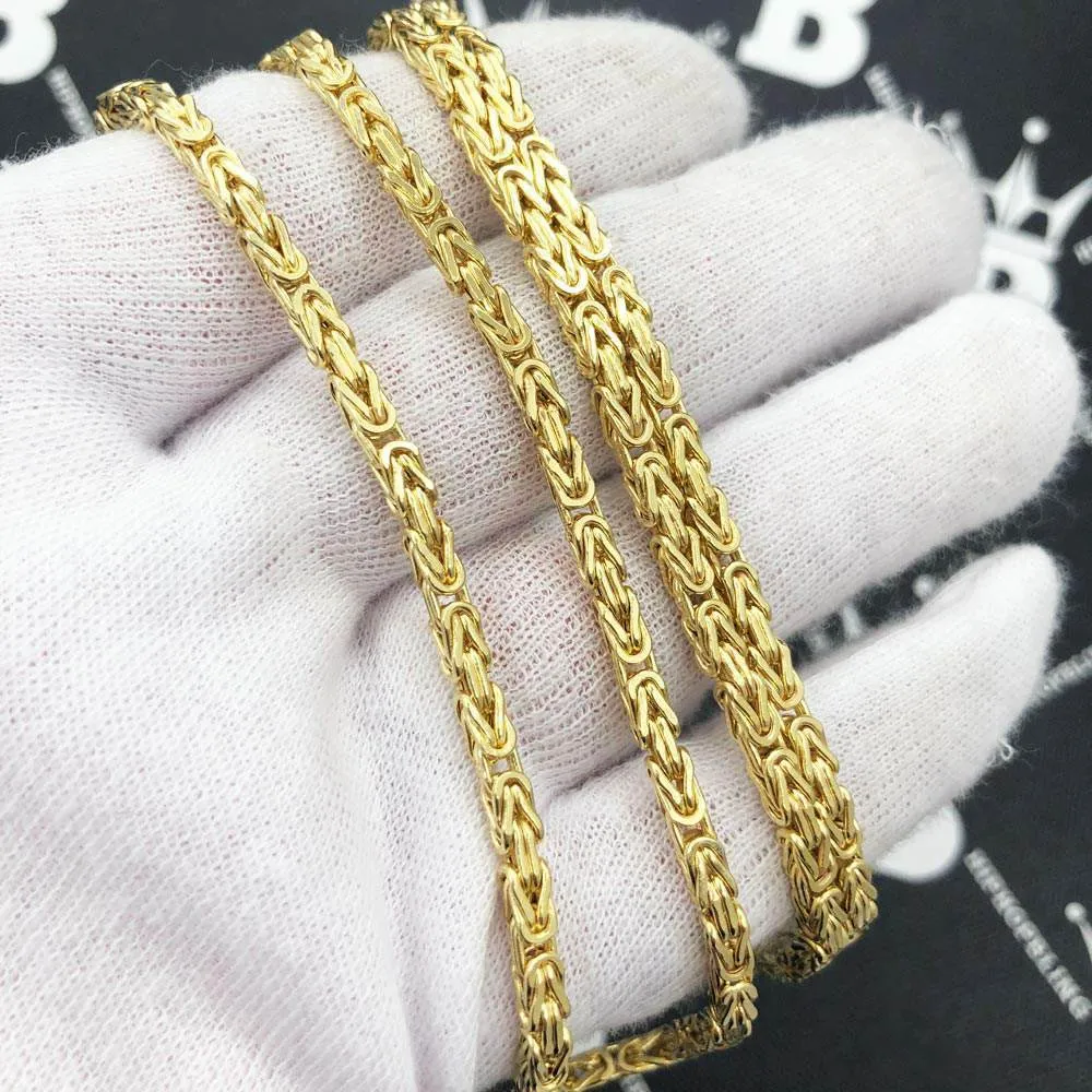 10K Yellow Gold Byzantine Chain Lightweight