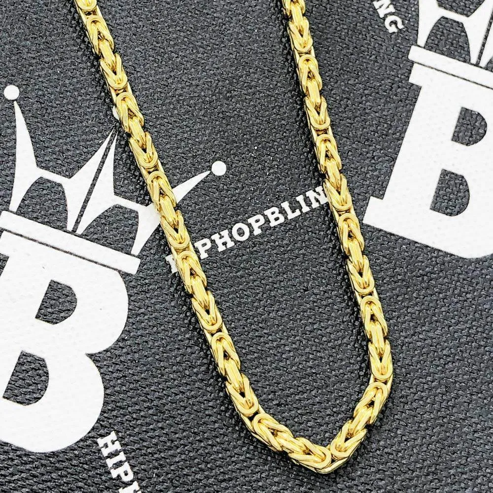 10K Yellow Gold Byzantine Chain Lightweight