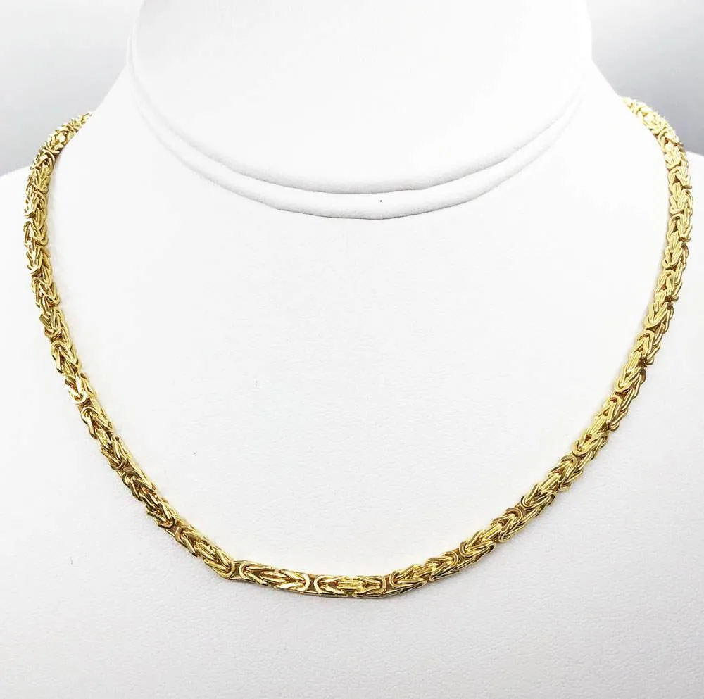 10K Yellow Gold Byzantine Chain Lightweight