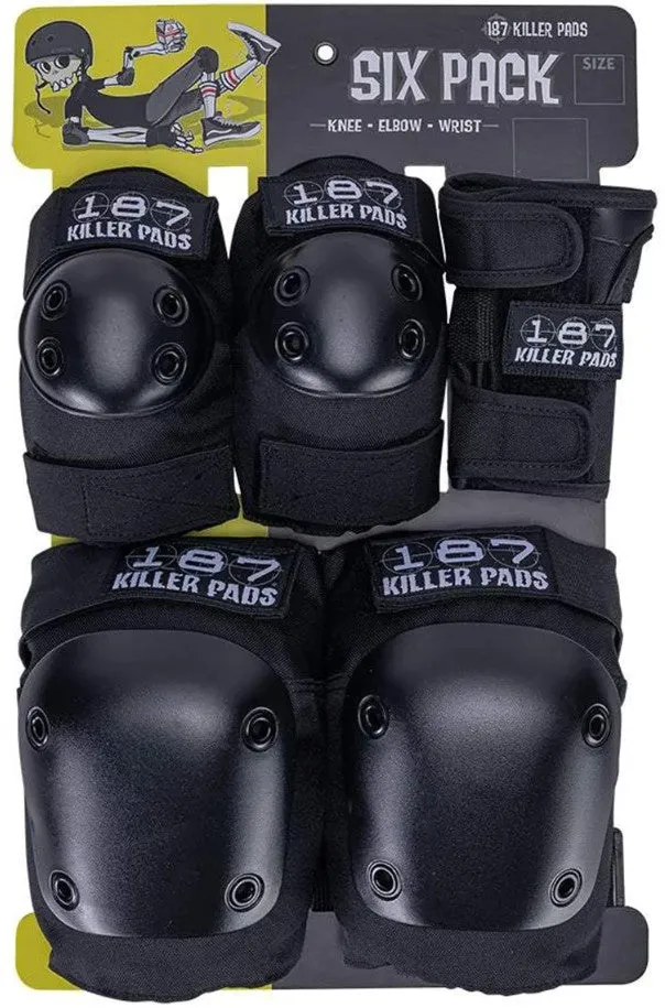 187 Killer Pads 6 Pack / Black