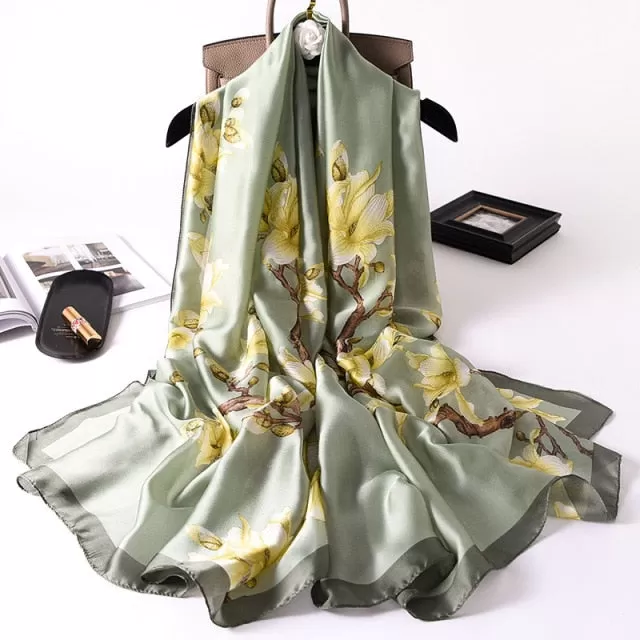 2022 Luxury Silk Scarf Brand Designer for women & girls