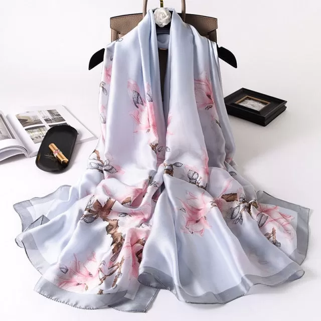 2022 Luxury Silk Scarf Brand Designer for women & girls