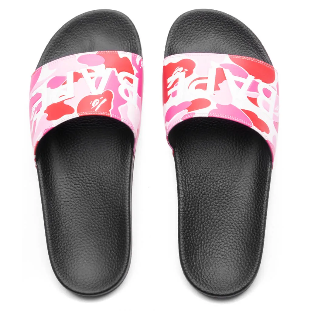 Abc Camo Slide Sandals  - Pink