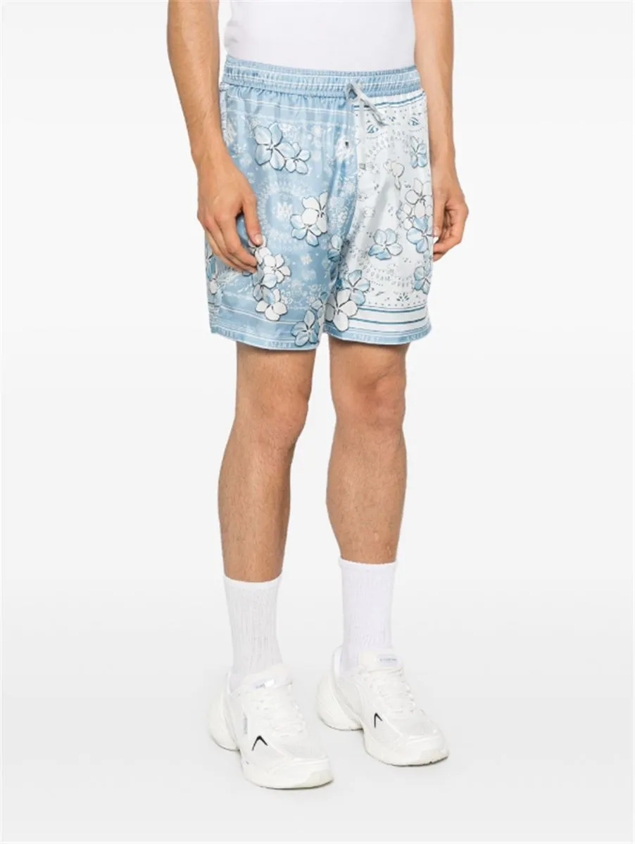 BANDANA FLORAL SILK SHORTS