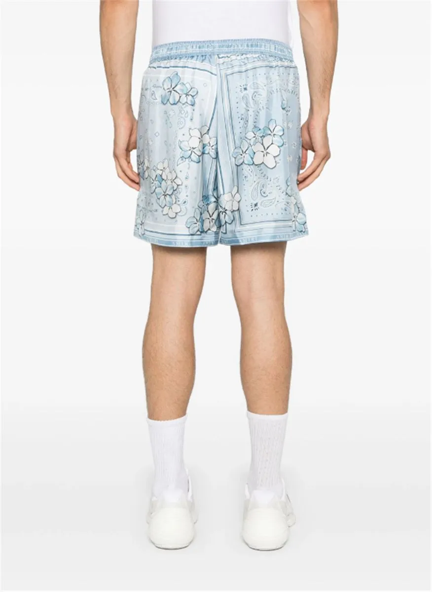 BANDANA FLORAL SILK SHORTS