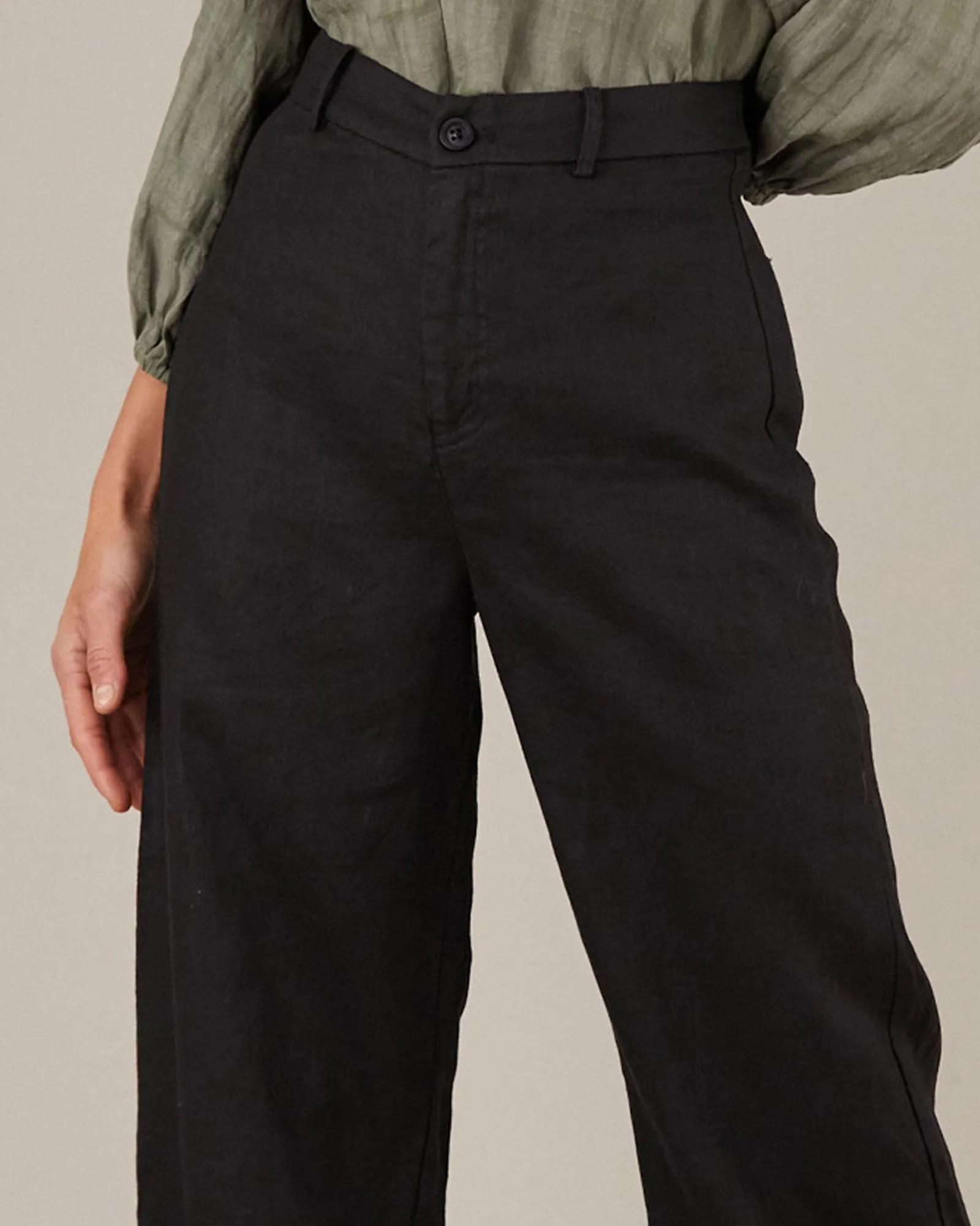 Barossa Linen Pant - Black