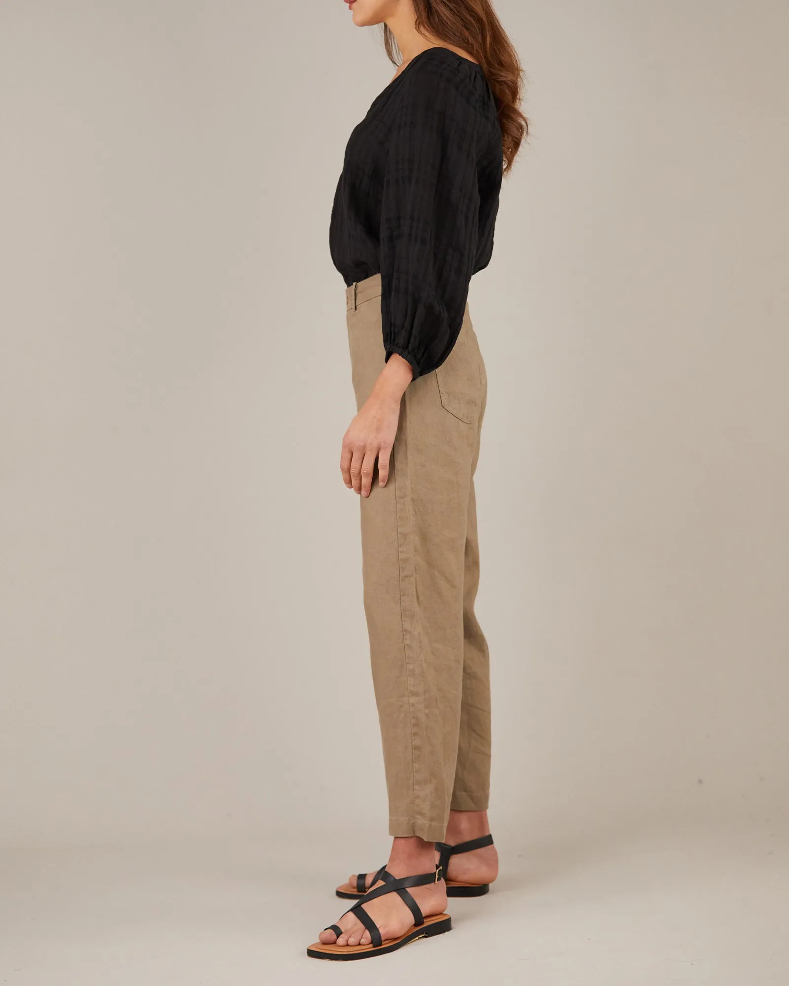 Barossa Linen Pant - Khaki