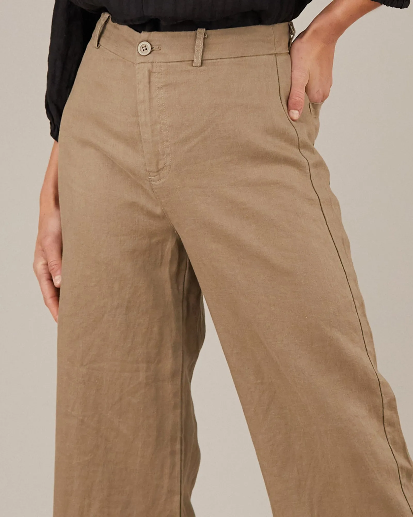 Barossa Linen Pant - Khaki