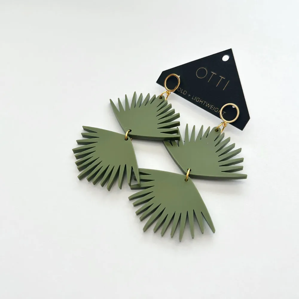 Botanical-Inspired Lightweight Acrylic Earring: Yucca