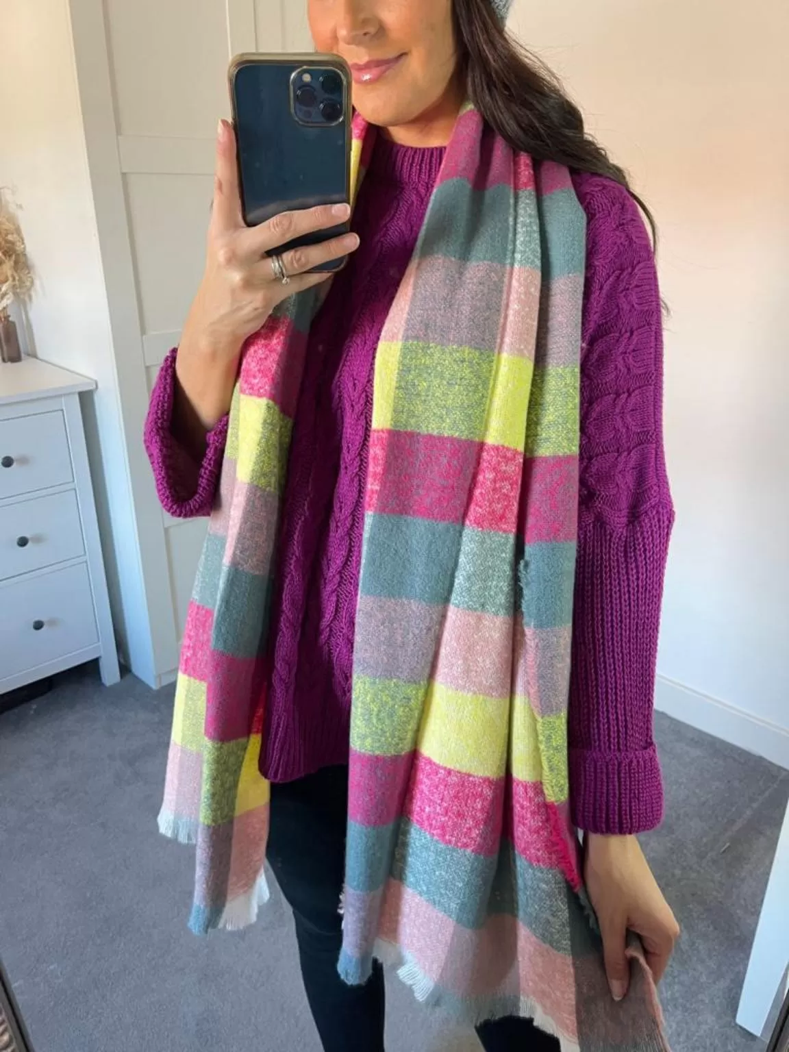 Bright Checked Scarf