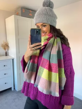 Bright Checked Scarf