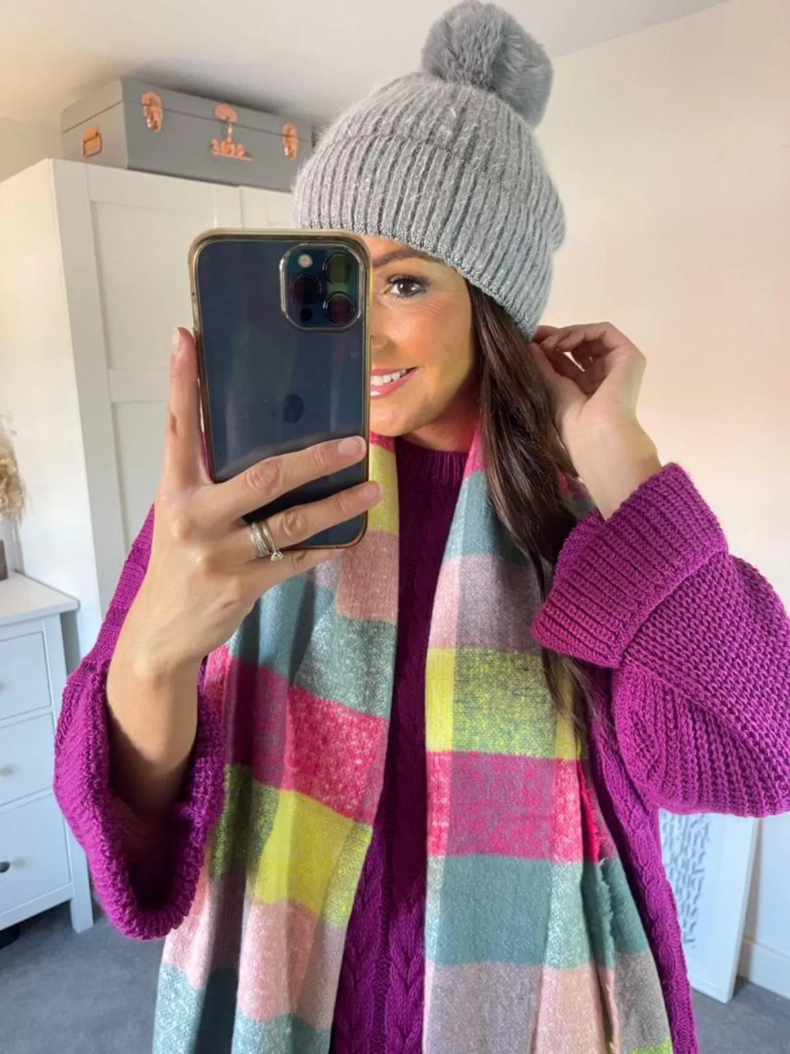 Bright Checked Scarf