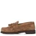 BRUNELLO CUCINELLI Suede Tassel Loafers Brown