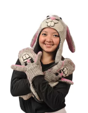 Bunny Animal Hat w' Scarves