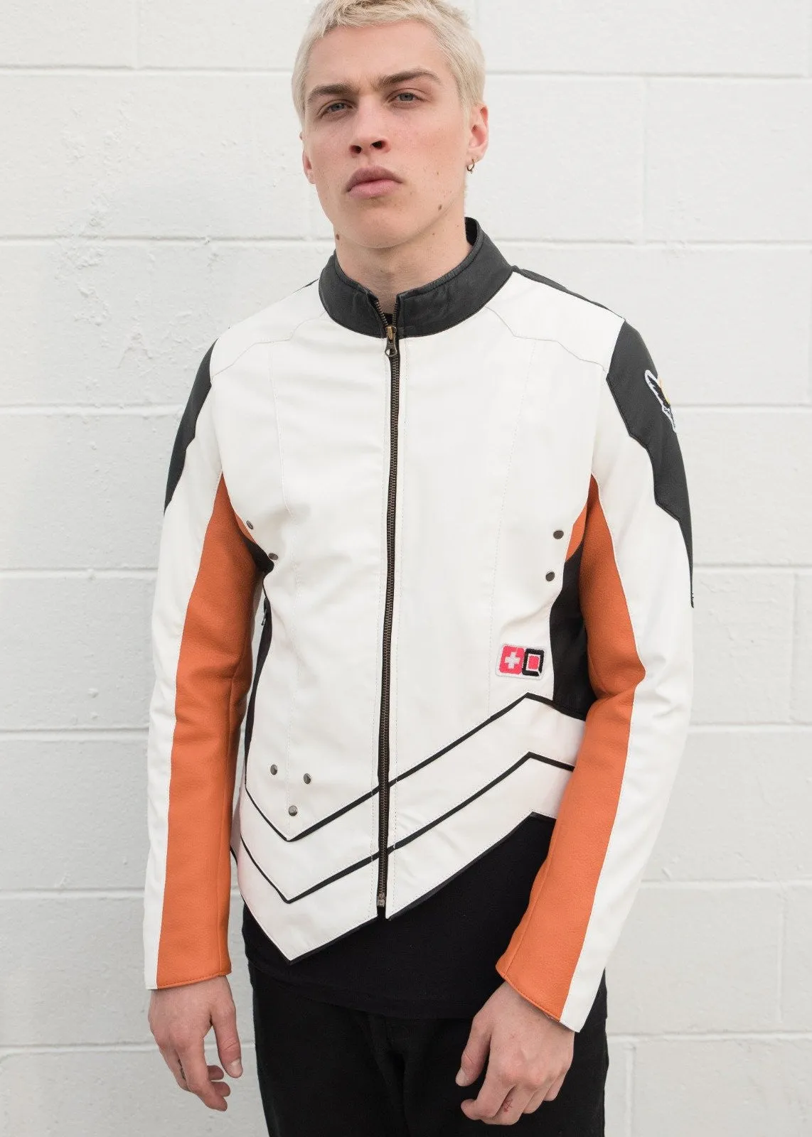 Buy Men Mercy Valkyrie Leather Jacket White | LucaJackets