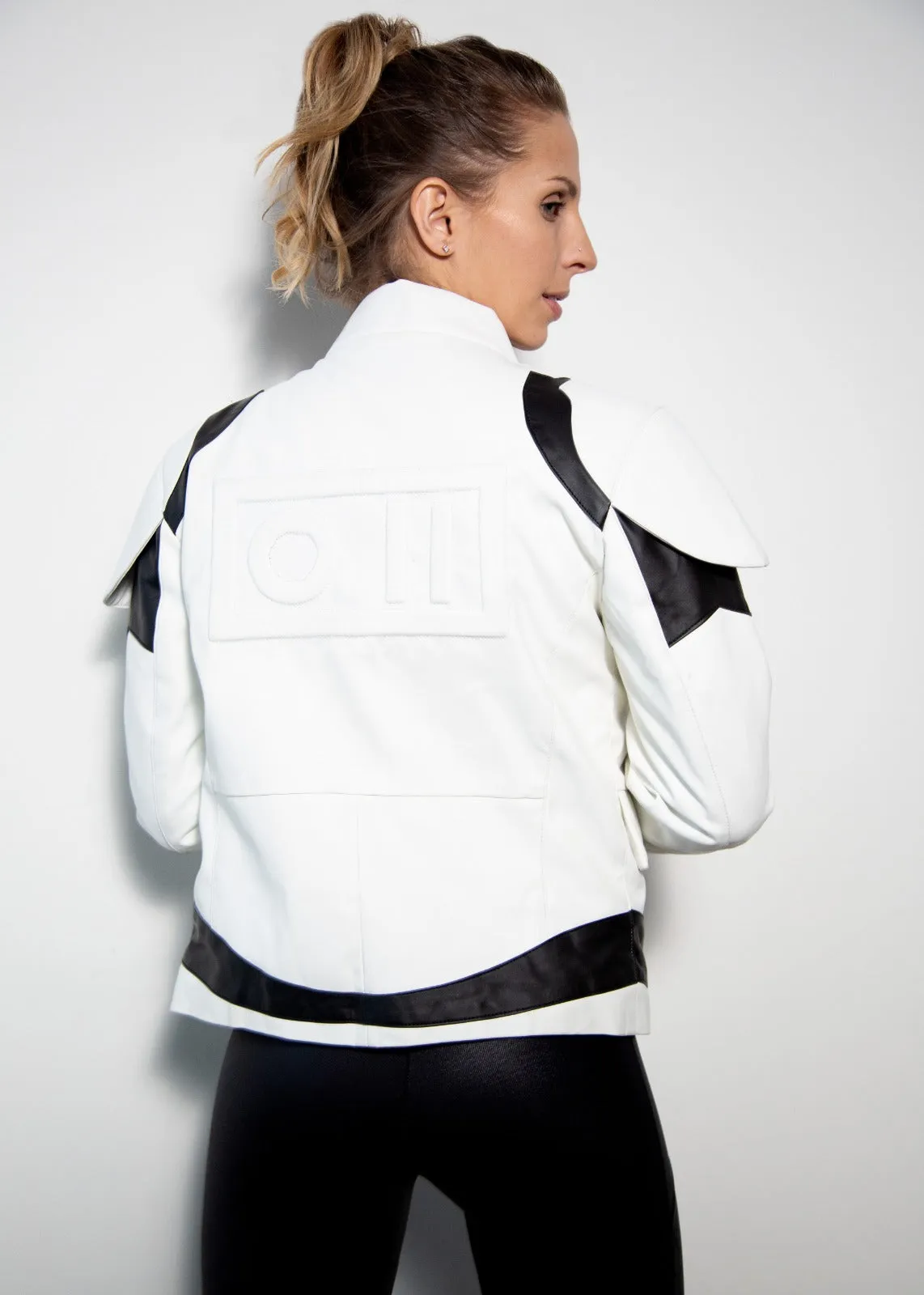 Buy Womens Star Wars Stormtrooper Leather Jacket White | LucaJackets