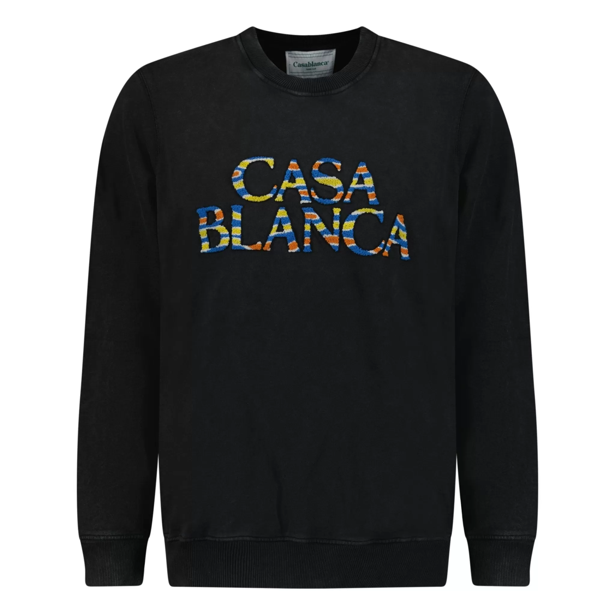 CASABLANCA  ANGE DE JOUR LOGO-APPLIQUD ORGANIC COTTON-JERSEY SWEATSHIRT