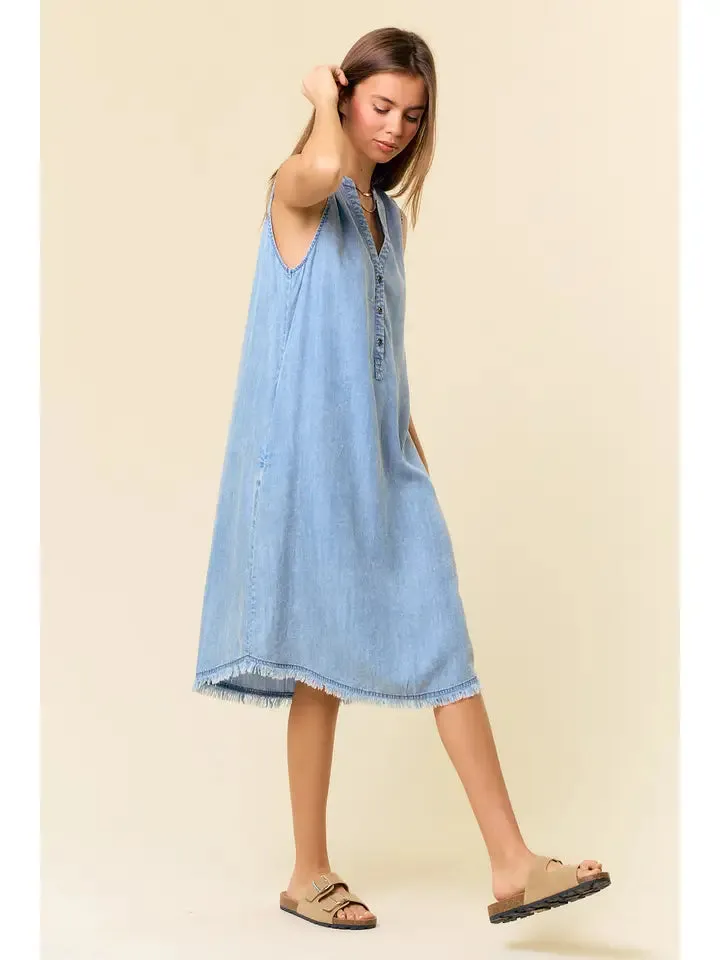 Christa Denim Midi Dress