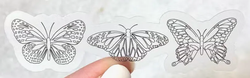 Clear Butterfly Sticker