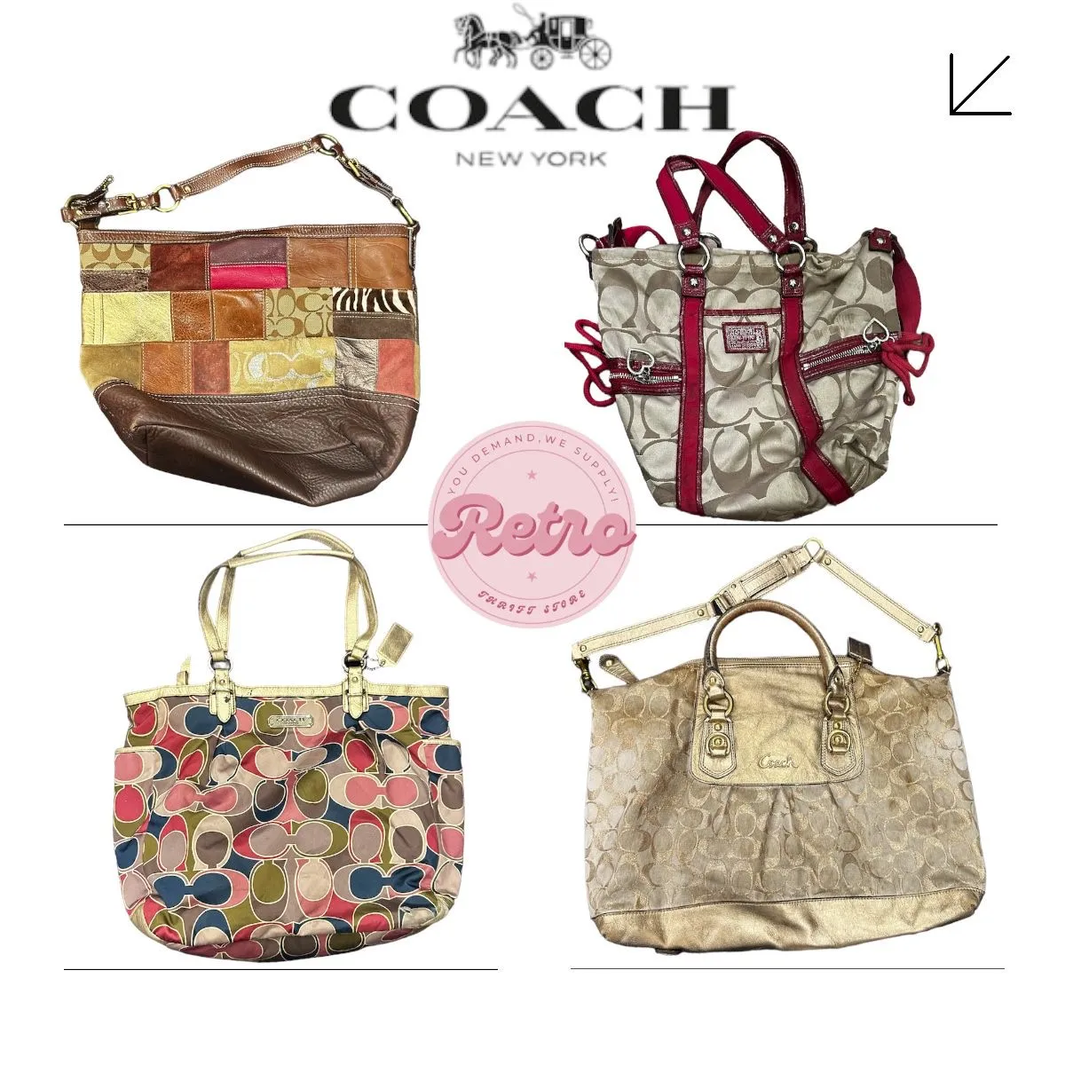 Coach & Guess Bags 16 Pieces