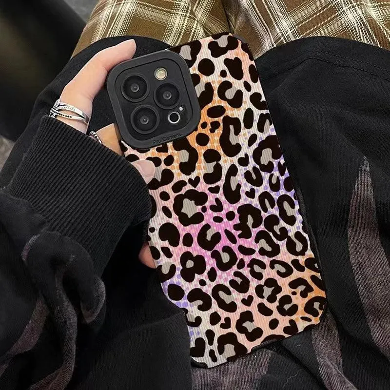 Colorful Leopard Print Phone Case for iPhone 15, 14, 13, 12, 11, Pro Max, 6, 6S, 7, 8, 14 Plus, X, XS, XR - Cute Cover