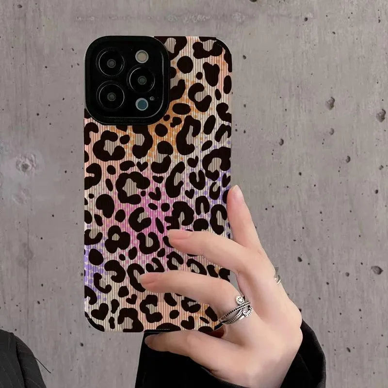 Colorful Leopard Print Phone Case for iPhone 15, 14, 13, 12, 11, Pro Max, 6, 6S, 7, 8, 14 Plus, X, XS, XR - Cute Cover