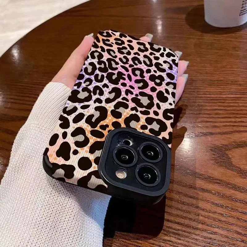 Colorful Leopard Print Phone Case for iPhone 15, 14, 13, 12, 11, Pro Max, 6, 6S, 7, 8, 14 Plus, X, XS, XR - Cute Cover