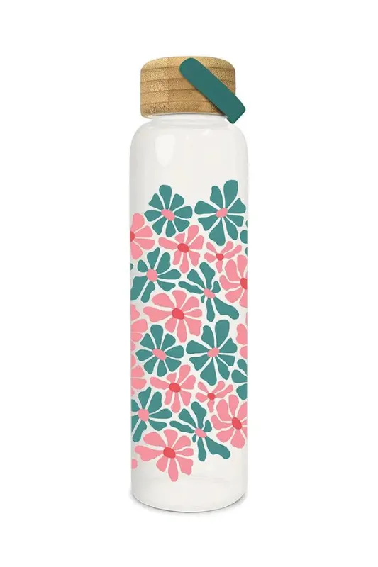 Daisy Maze Glass Water Bottle