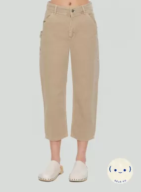 Dex High Rise Straight Cargo Pants In Tan