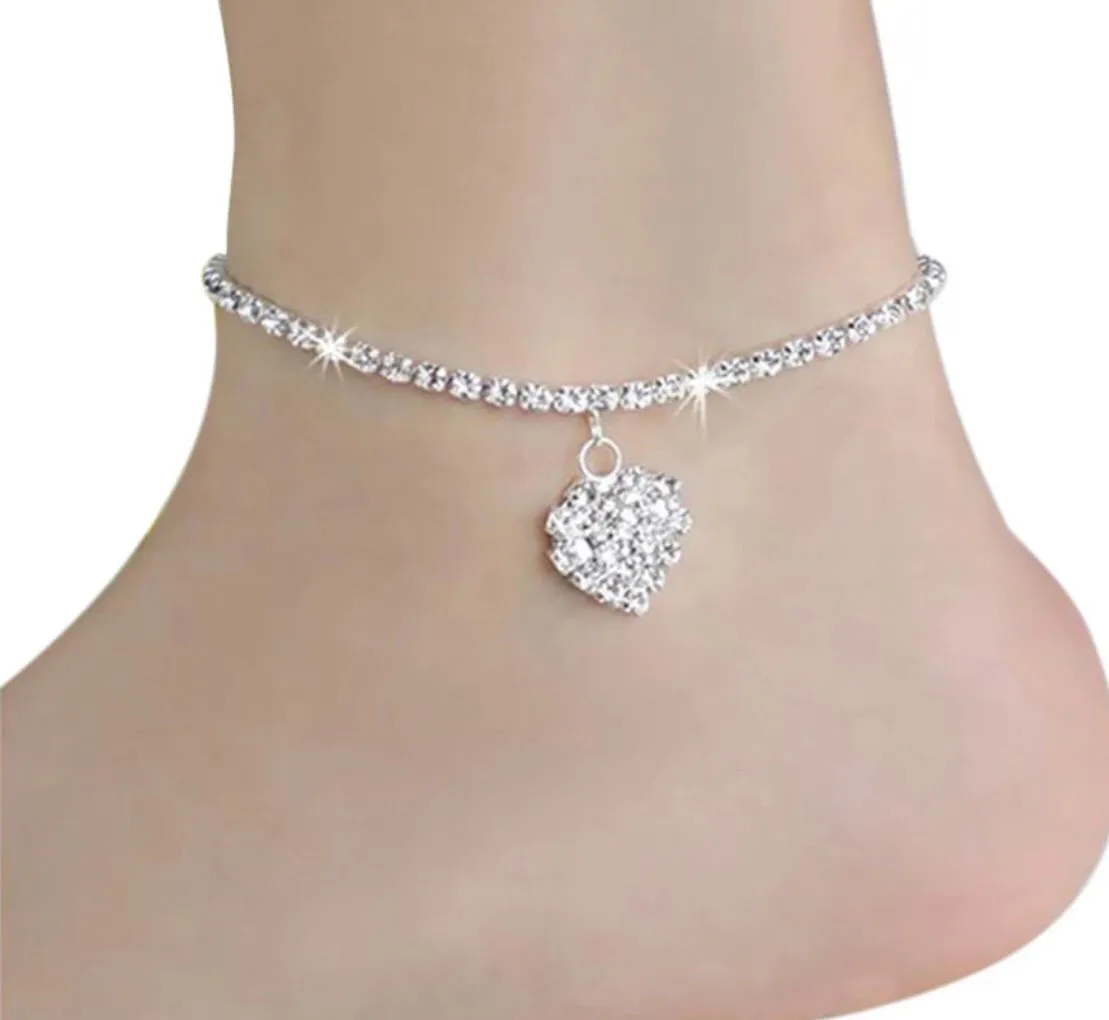 Diamond Heart Anklet