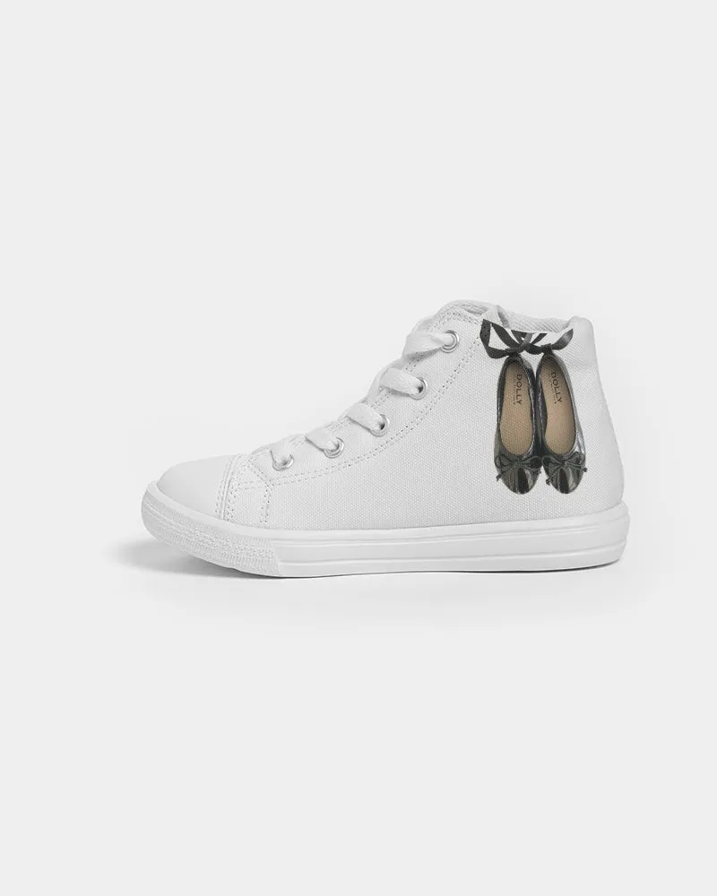 DOLLY BLACK BALLERINAS Kids Hightop Canvas Shoe