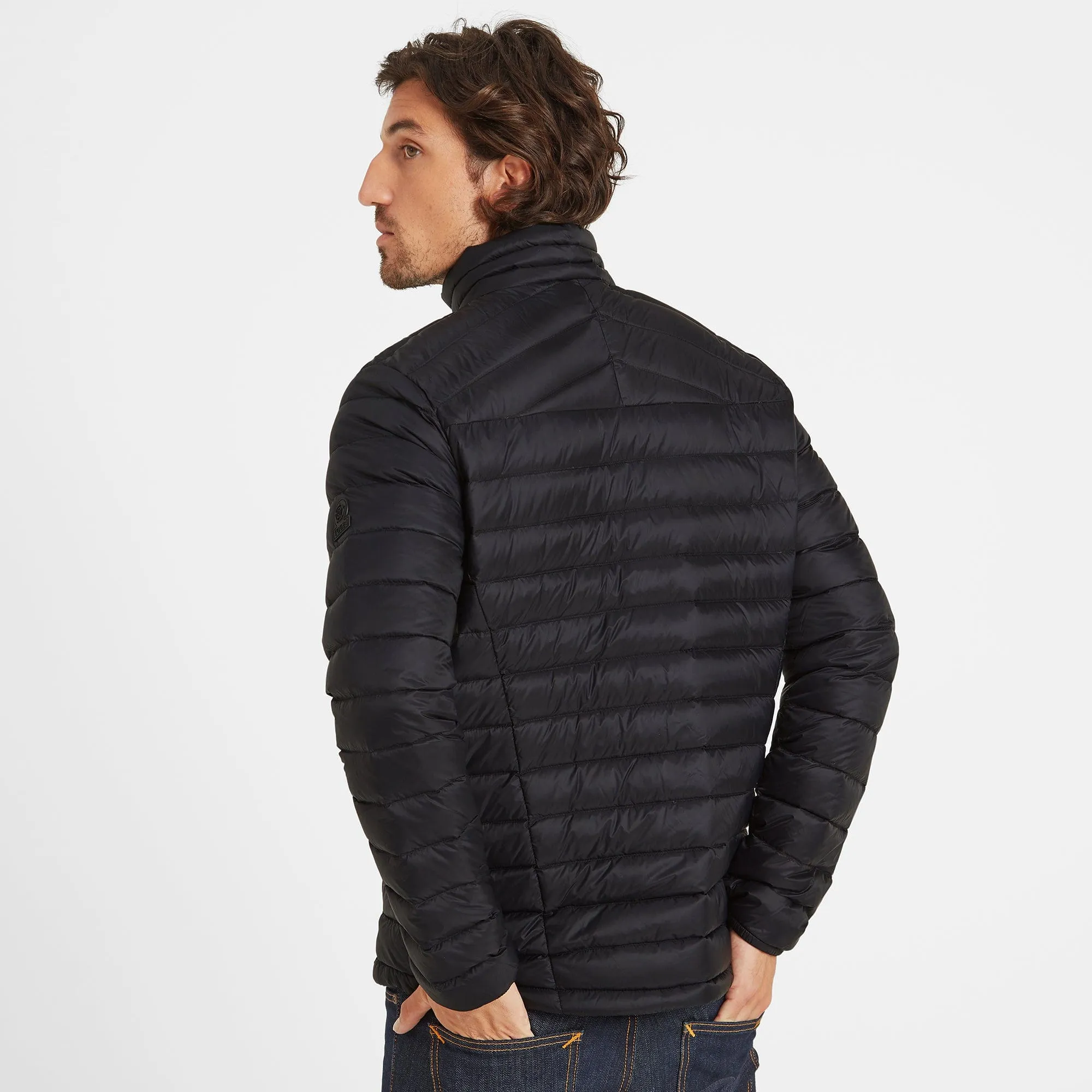 Drax Mens Funnel Down Jacket - Black