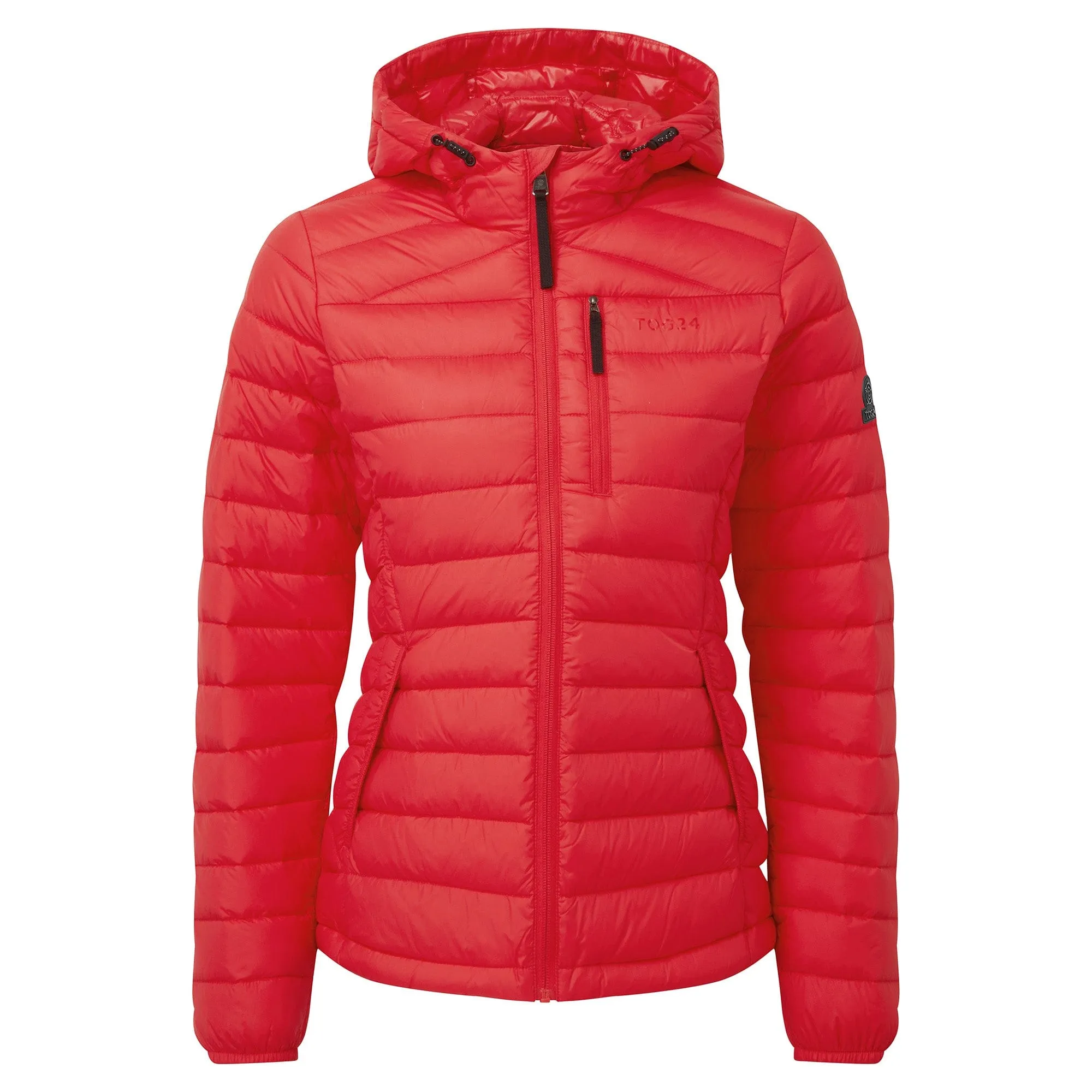 Drax Womens Hooded Down Jacket - Dark Coral