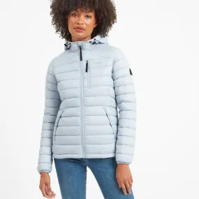 Drax Womens Hooded Down Jacket - Ice Blue