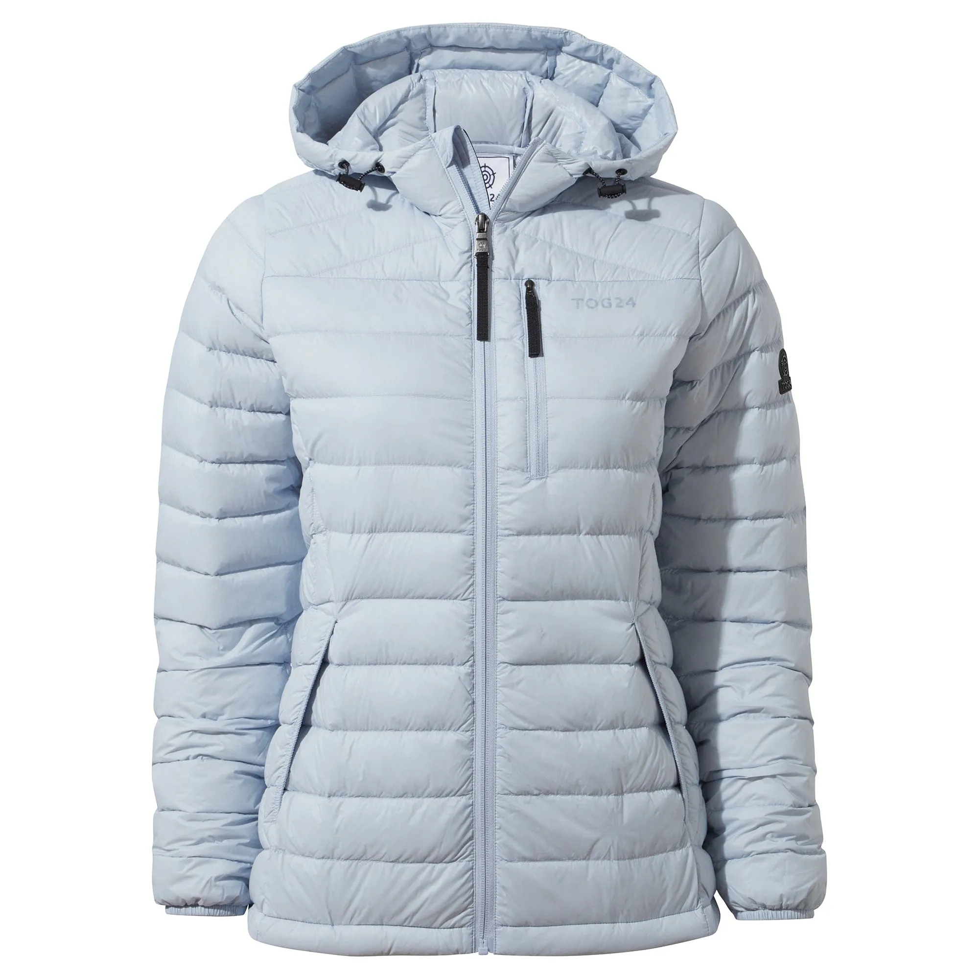 Drax Womens Hooded Down Jacket - Ice Blue