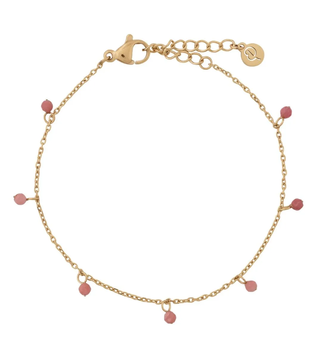 Edblad - Summer Beads Chain Bracelet Pink Gold