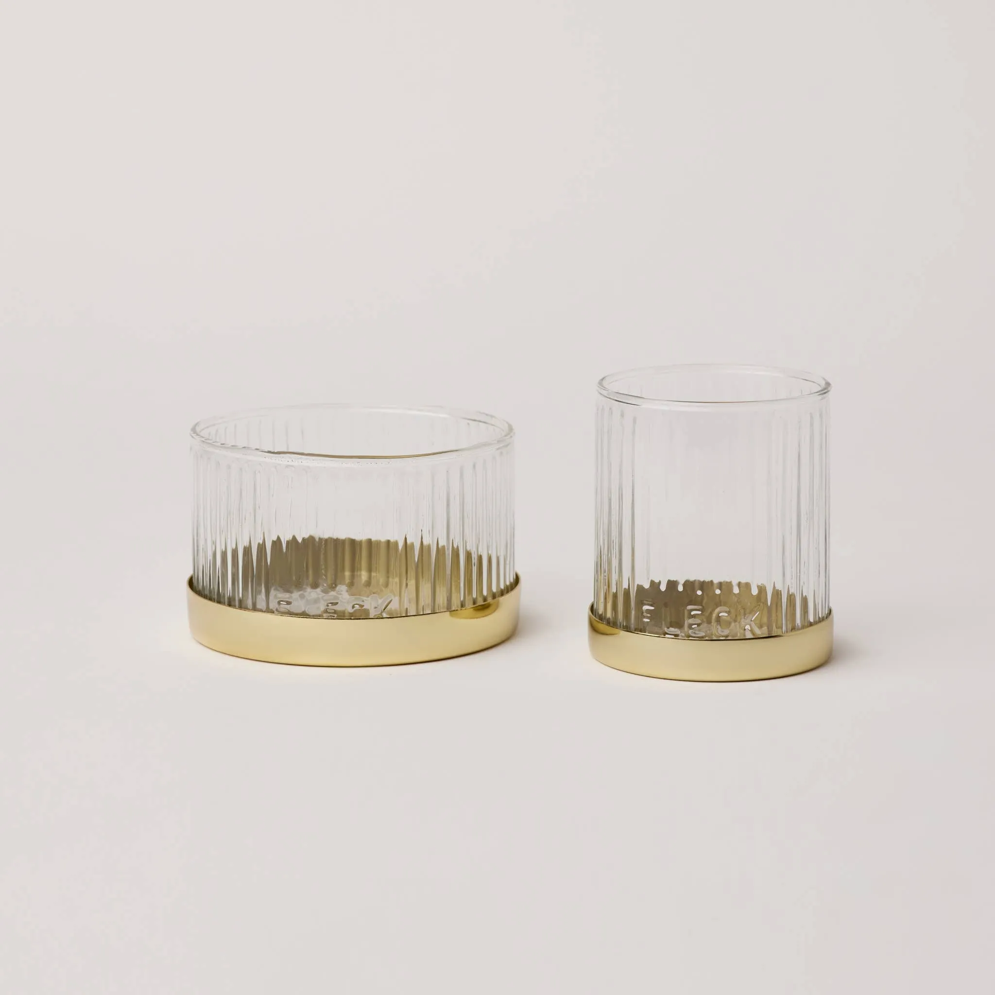 Fleck - Fluted Glass Votives Set of 2