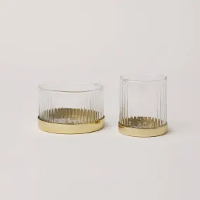 Fleck - Fluted Glass Votives Set of 2