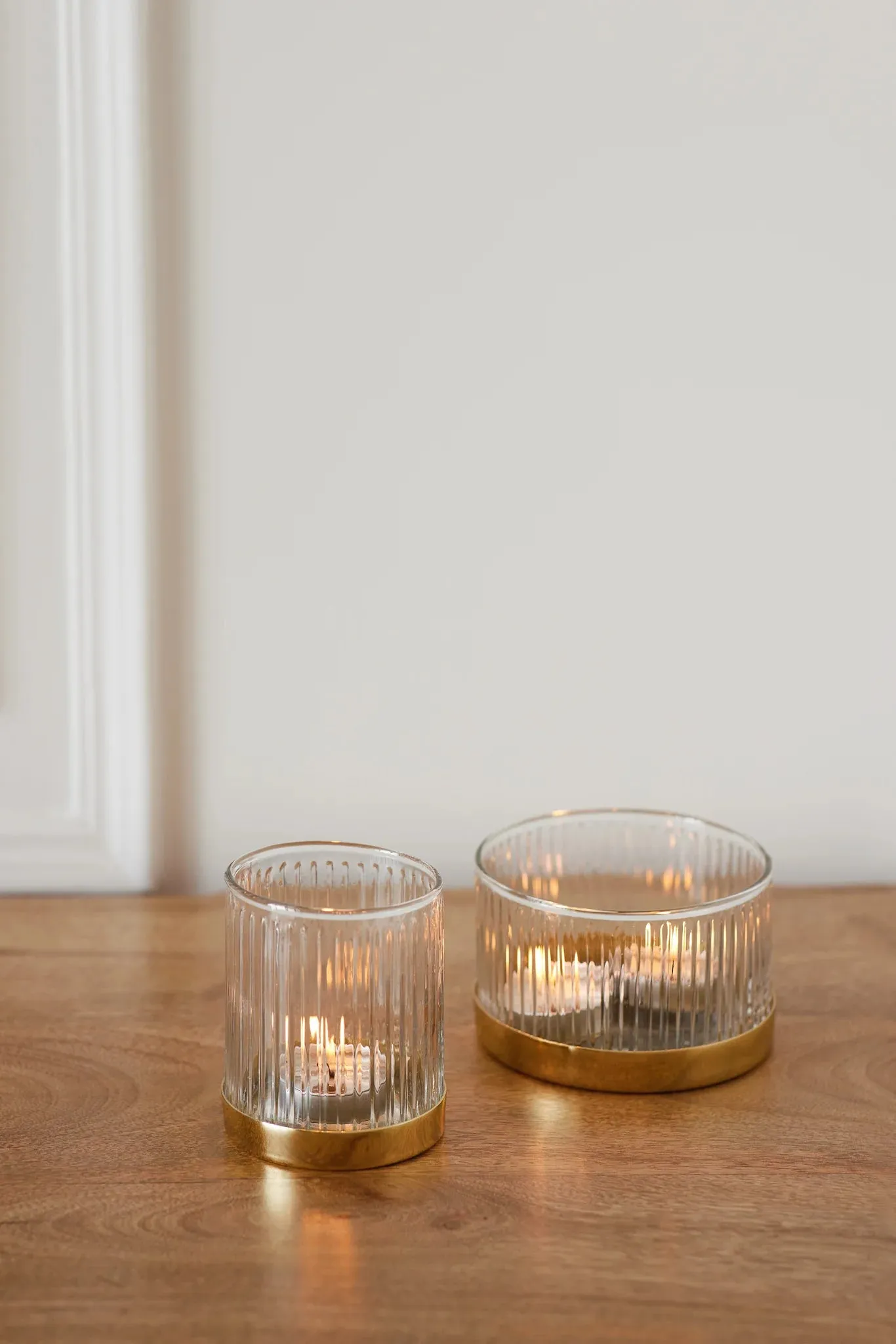 Fleck - Fluted Glass Votives Set of 2