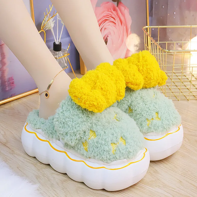 Fluffy Soft Girl Pastel Bows Slippers ON895