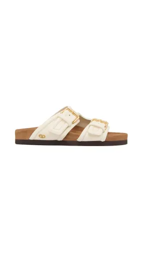 Fussfriend Calfskin Slide Sandals 30MM - Ivory