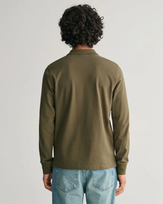 Gant 344467 Reg Shield Ls Pique Rugge Green