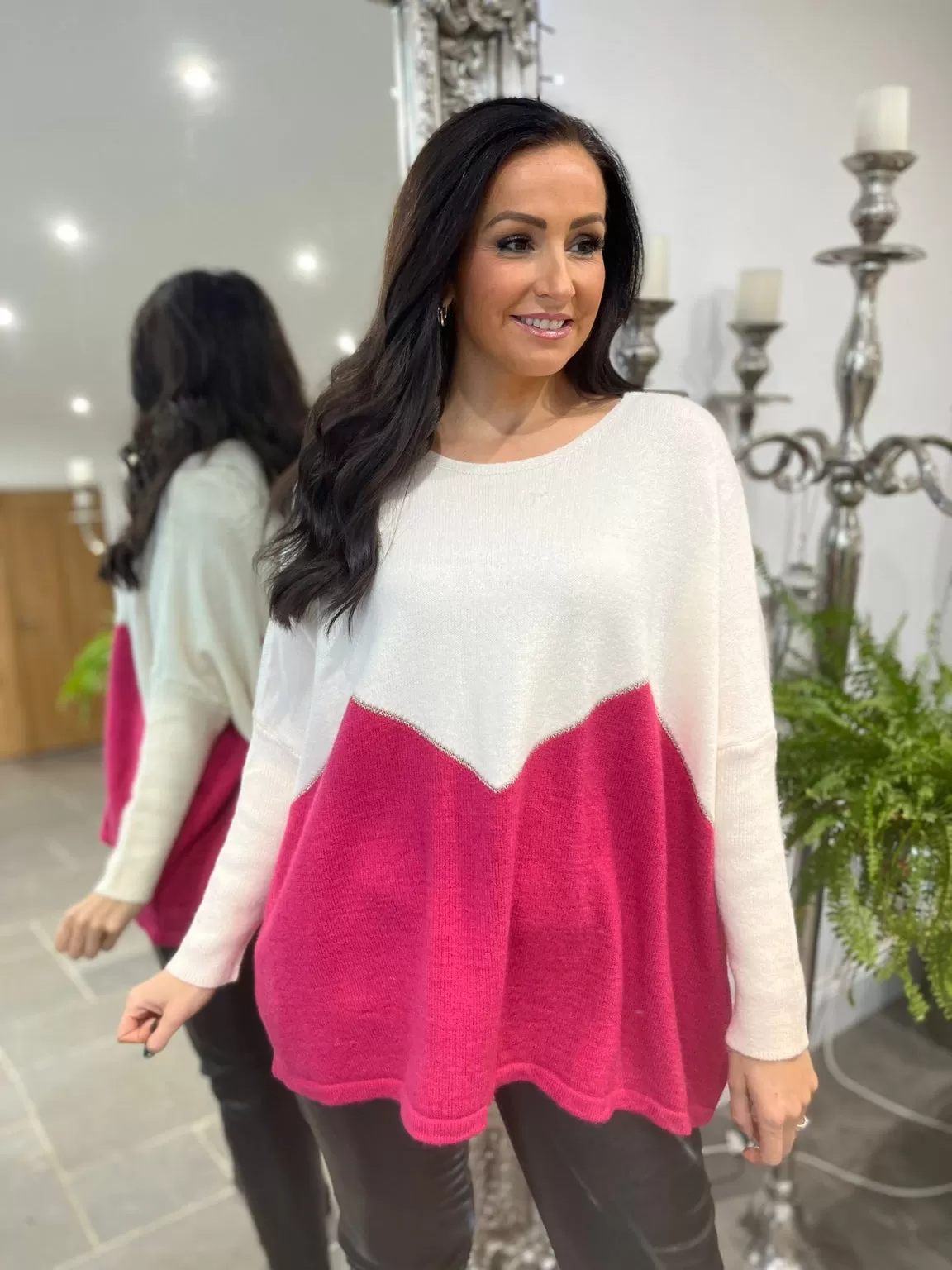 Half Colour Block Jumper Haylo