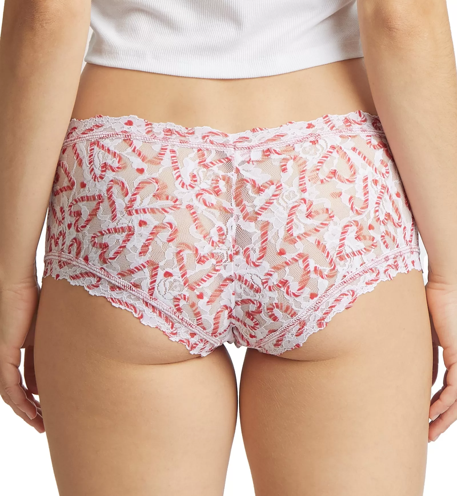 Hanky Panky Signature Lace Printed Boyshort (PR4812P) - Candy Cane