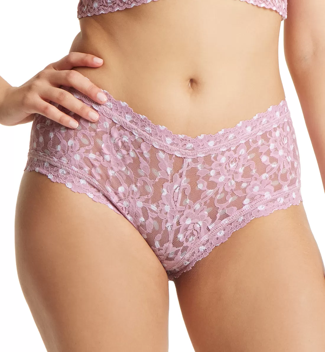 Hanky Panky Signature Lace Printed Boyshort (PR4812P) - Pink Frosting