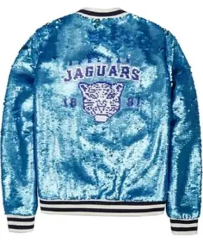 HBCU Legacy Fashion NCAA Spelman College Jaguars Sequin Bomber Jacket