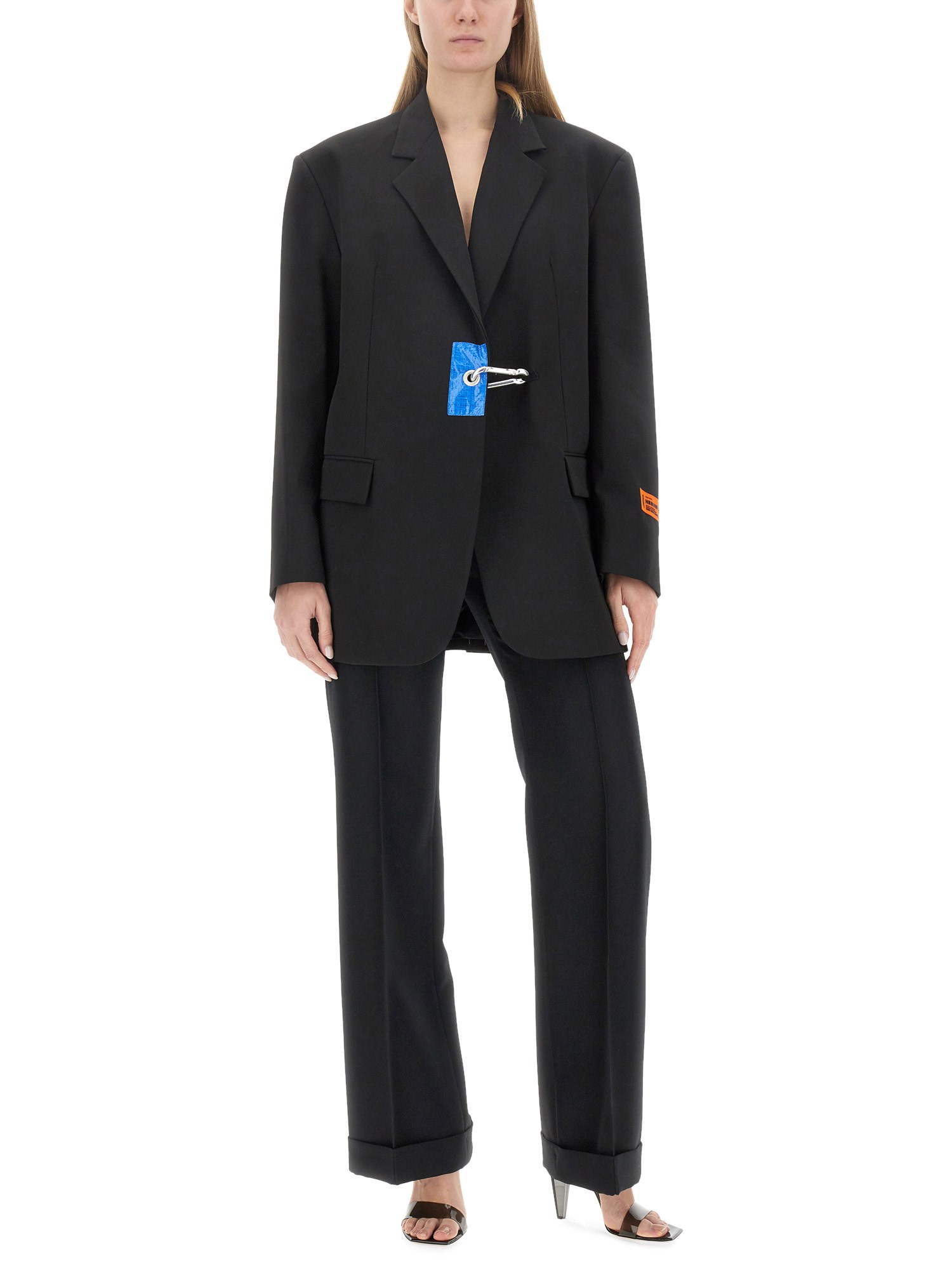 HERON PRESTON    GABARDINE JACKET WITH SNAP HOOK