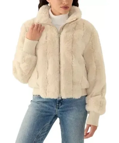 Jason Wu Women's 2 Way Zip Front Faux Fur Jacket